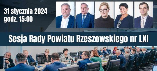 Sesja Rady Powiatu Rzeszowskiego (LIVE)